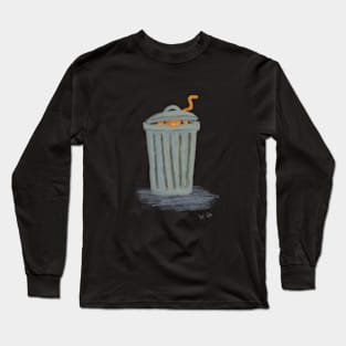 Garbage Can Cat Long Sleeve T-Shirt